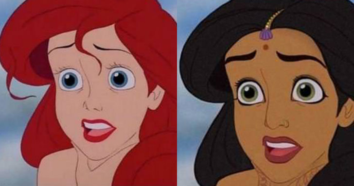 「一白遮三醜？」這個插畫家幫5位公主換了膚色，效果意外地好！ – 動漫的故事