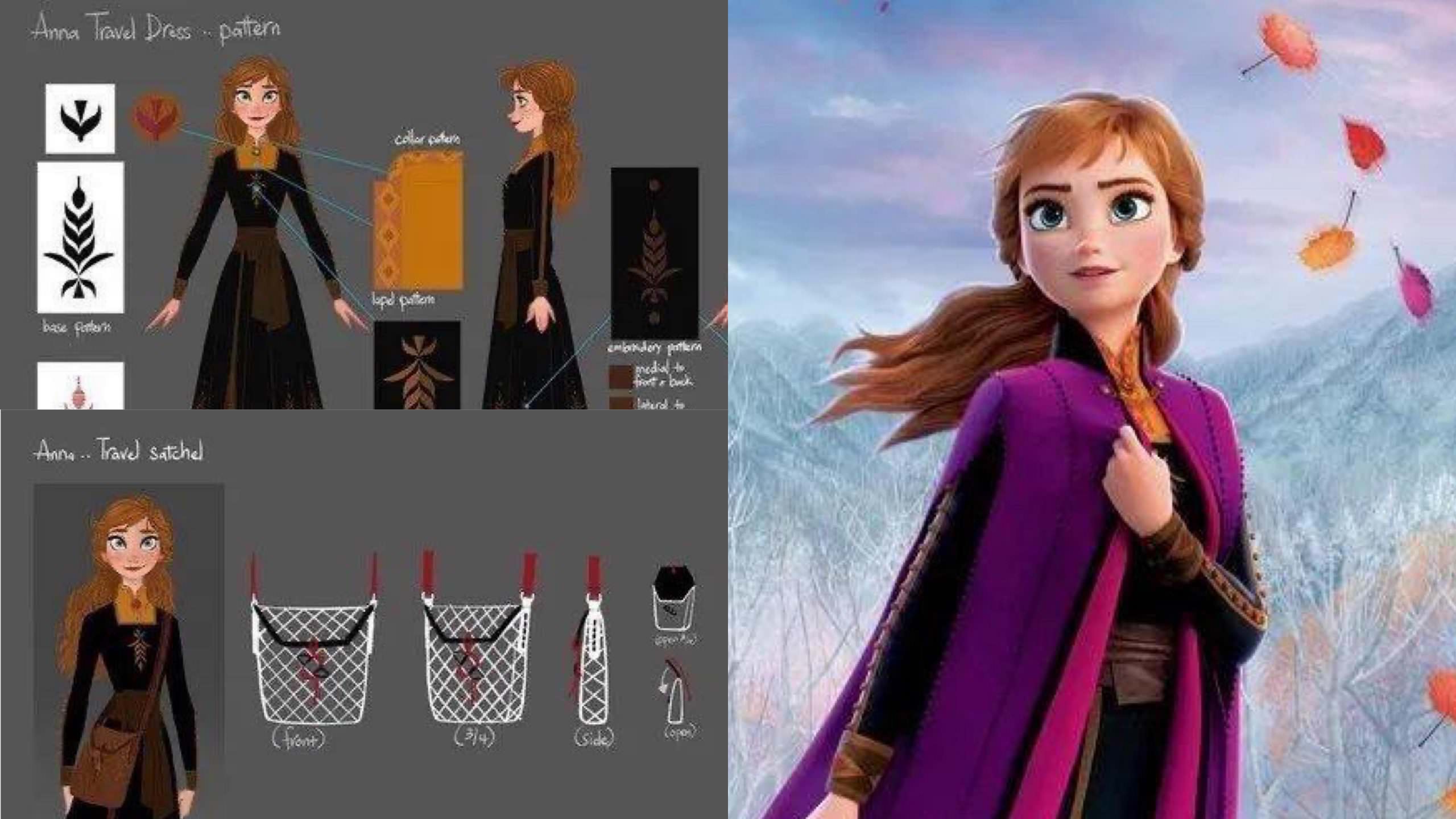 《冰雪奇緣2》不只 Elsa 的禮服暗藏玄機！幕後設計師公開 Anna 的服裝、皇冠和披風「靈感來自這裡」… – 我們用電影寫日記